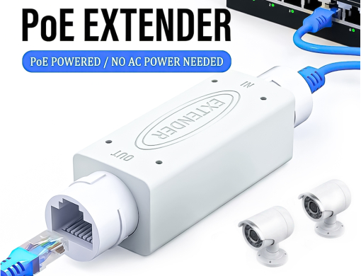 PoE Extender รุ่น FSPOE101-P รองรับการขยายสัญญาณกล้อง IP Camera อุปกรณ์ PoE Extender 1 Port รุ่น FSPOE101-P