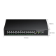 PoE Switch 24 Port 10/100 + 2 Gigabit Uplink + 1 SFP กำลังรวม 300W