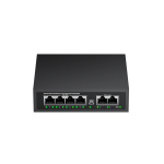 สวิตช์ PoE 100Mbps 4+2 พอร์ต | 4 PoE + 2 Uplink | 60W | 802.3af/at | HX-X0402PE