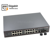 Gigabit PoE Switch 16 Port + 2 GE + 2SFP