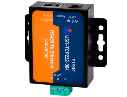ตัวเครื่องอุปกรณ์แปลงสัญญาณ USR-TCP232-304 RS485 to Ethernet