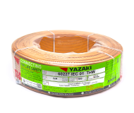 YAZAKI สายไฟ 60227 IEC 01 THW 1x4 (สีน้ำตาล) ม้วน 100 เมตร