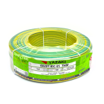 YAZAKI สายไฟ 60227 IEC 01 THW 1x4 (เขียวแถบเหลือง) ม้วน 100 เมตร