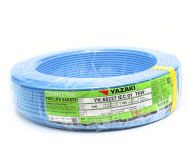 สายไฟ YAZAKI THW 1x6 สีฟ้าอ่อน ยาว 100 เมตร