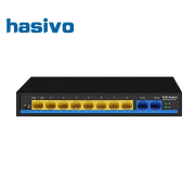 Fast Ethernet PoE Switch 8 Port + 2 Uplink ยี่ห้อ hasivo รุ่น S1100P-8F-2F-SE