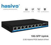 2.5G Hybrid POE Switch 8 Port + 10G SFP Uplink