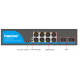 Full Gigabit PoE Switch 8 Port + 2 SFP (180W) ยี่ห้อ hasivo