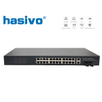 hasivo S2800P-24F-2TC | Hybrid POE Switch 24 Port (10/100) + 2 Gigabit Uplink (Combo) 