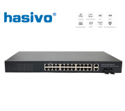hasivo S2800P-24F-2TC | Hybrid POE Switch 24 Port (10/100) + 2 Gigabit Uplink (Combo) 