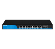 Full Gigabit PoE Switch 24 Port + 2GE + 2SFP (300W) ยี่ห้อ hasivo
