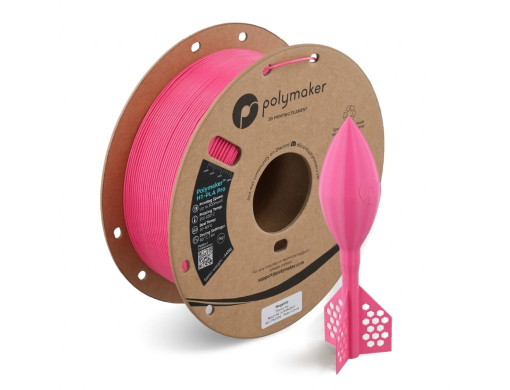 เส้นพลาสติก Polymaker HT-PLA Pro Magenta PA20014 สีชมพูแมเจนต้า HEX #FF469B ขนาด 1.75 มม. น้ำหนัก 1 กก. สำหรับเครื่องพิมพ์ 3 มิติระบบ FDM