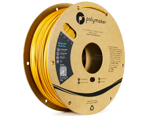 Polymaker PolyLite Metallic PLA Pro Gold 1.75mm 1kg 3D Printing Filament
