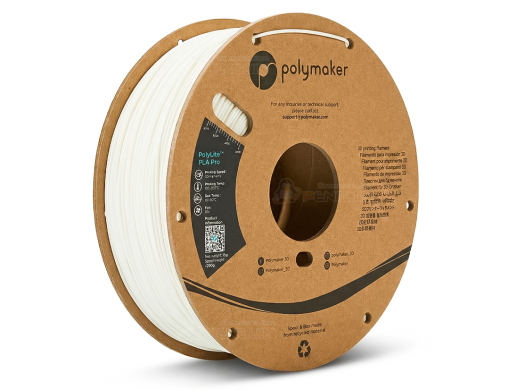 เส้นใยพิมพ์ 3D Polymaker PolyLite™ PLA Pro สีขาว 1.75mm 1kg ม้วนสปูล