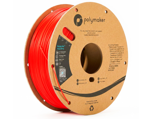 PolyLite™ PLA Pro Red 1.75mm 1KG - Polymaker 3D Printing Filament PolyLite PLA Pro 1.75mm 1KG สีแดง Red Filament Polymaker
