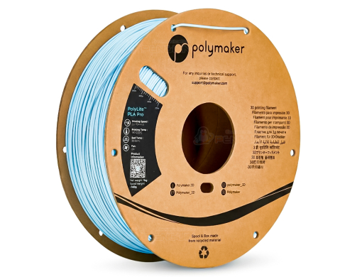 PolyLite™ PLA Pro Light Blue 1.75mm 1KG - Polymaker Filament PolyLite PLA Pro 1.75mm 1KG Light Blue เส้นใย 3D Printer Polymaker