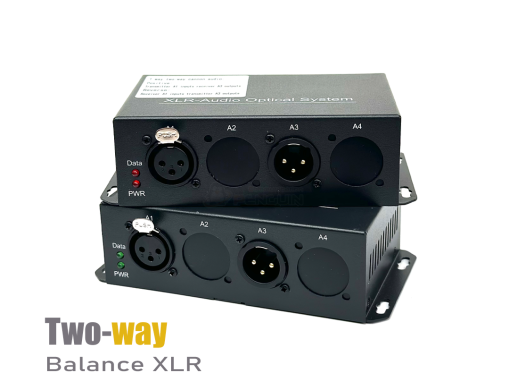 ตัวแปลงสัญญาณเสียง (XLR) แบบ Balanced ผ่านไฟเบอร์ออปติก 1 ช่อง 2-Way