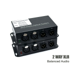2-Way (XLR) Balanced Audio Fiber Optic Extender 2 ช่อง
