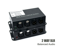 2-Way (XLR) Balanced Audio Fiber Optic Extender 2 ช่อง