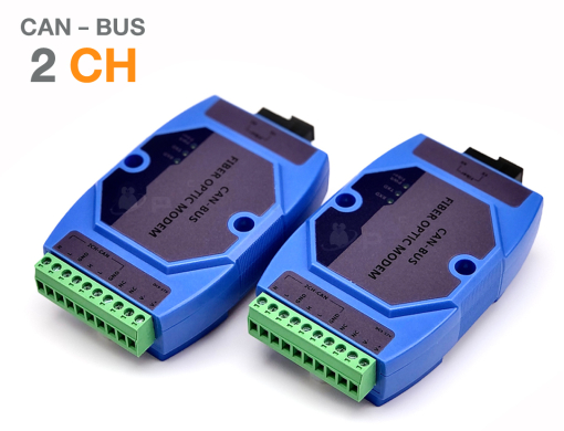 2 Channel CAN BUS Fiber Optic Converter (Industrial)