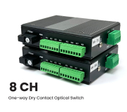 Industrial Dry Contract Optic Transceiver Switch 8 Chanel (One-Way)