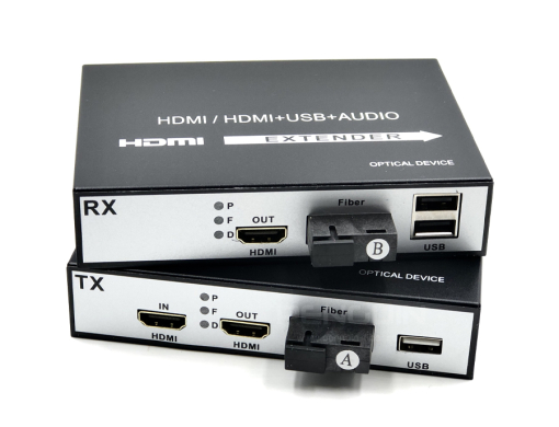 HDMI Fiber Extender USB with Local Loop Out (มีช่อง HDMI ออกต้นทาง 1 ช่อง) รองรับการเชื่อมต่อ USB Port สำหรับควบคุม Mouse / Keyboard