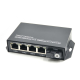 Gigabit Fiber Media Converter 1 Fiber 4 LAN SC Single-Mode WDM A 3km