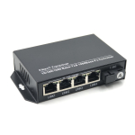 Gigabit Fiber Media Converter | 1 Fiber + 4 LAN | SC Single-Mode | WDM A | 3km