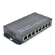Fiber Optic Media Converter 8 Gigabit Ethernet Port 10/100/1000 Mbps.& SC Fiber Port Tx1310/Rx1550 Speed 1.25G ระยะ 3 กิโลเมตร