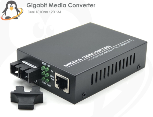 Gigabit Media Converter 1310 (Duplex) 20 KM