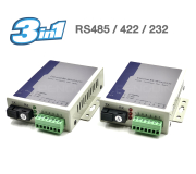 [3-in-1] RS485, RS422, RS232 Fiber Media Converter