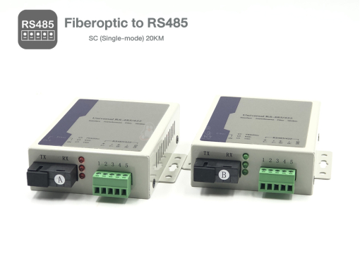 กล่องแปลงสัญญาณข้อมูล RS485 เป็นสัญญาณแสงส่งผ่านสายไฟเบอร์ออปติก สำหรับสื่อสารระยะไกล