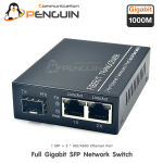 Gigabit SFP Media Switch 2 Port 10/100/100M