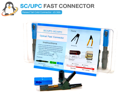 SC/UPC Fast Connector (Raised Tail) แพ็ก 10 ตัว