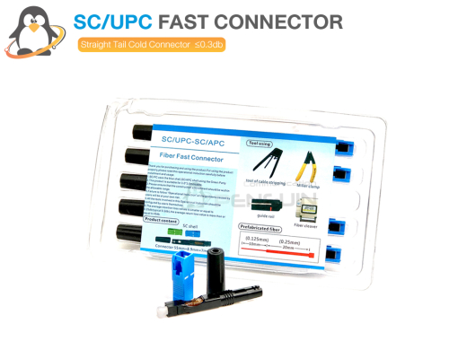 SC/UPC Fast Connector (Straight Tail) แพ็ก 10 ตัว