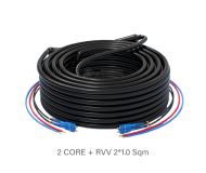 สายไฟเบอร์ออปติก Composit 2 Core (SC/UPC) กันกระรอก + สายไฟ (2*1.0 sqm) 100 เมตร