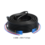 สายไฟเบอร์ออปติก Composit 4 Core (SC/UPC) กันกระรอก + สายไฟ (2*1.0 sqm) 100 เมตร