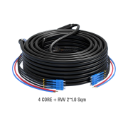 สายไฟเบอร์ออปติก Composit 4 Core (SC/UPC) กันกระรอก + สายไฟ (2*1.0 sqm) 200 เมตร