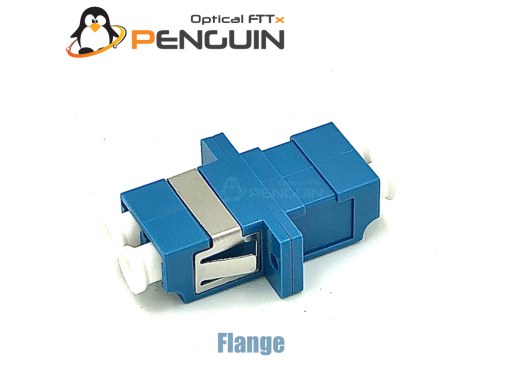 ตัวต่อตรง ไฟเบอร์ออปติก LC/UPC Duplex Adapter แบบมีหน้าแปลน (Flange)