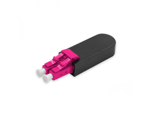 LC/UPC Duplex Loopback OM4 Multimode 50/125 PVC สี Magenta