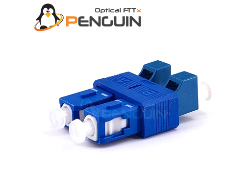 LC to SC Hybrid Duplex Single Mode Fiber Optic Adapter UPC