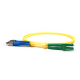 FC/UPC to LC/APC Duplex Patch Cord Single-mode 1 เมตร G.657A1 LSZH สีเหลือง