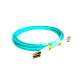 สายไฟเบอร์ออฟติก Patch Cord LC-LC Duplex OM3 50/125µm LSZH สี Aqua