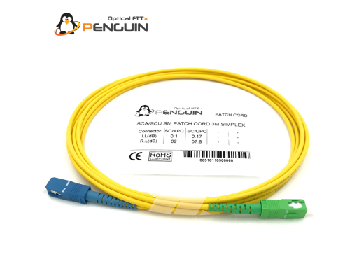 สายไฟเบอร์ออฟติก เชื่อมต่อ อุปกรณ์ไฟเบอร์ออปติก (Fiber Optic Patch Cord) SC/UPC - SC/APC สายเดี่ยว