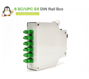 DIN Rail Terminal Box 6 SC/APC (กล่องโลหะ) ยึดรางปีกนก