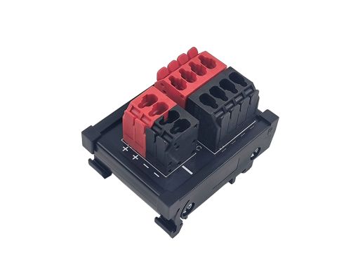 กล่องแยกไฟ DC รุ่น WS-PB-BT204DC แบบ 4 ช่อง ติดตั้งราง DIN