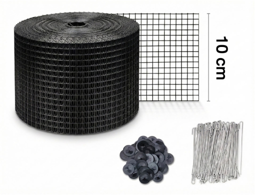 เซ็ตตาข่ายกันนก 4 นิ้ว ยาว 30 เมตร พร้อมคลิปล็อค 60 ชุด ม้วนตาข่ายกันนก ความยาว 30 เมตร ขนาดตาข่าย 4 นิ้ว พร้อมชุดคลิปล็อคติดตั้งจำนวน 60 ชิ้น