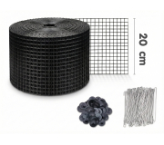 ตาข่ายกันนกใต้แผงโซลาร์เซลล์ 8 นิ้ว ยาว 30 เมตร พร้อมชุดติดตั้ง 80 ชุด