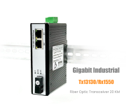 Gigabit Industrial Fiber Optic Transceiver 2 GE + 1 SC (20KM)