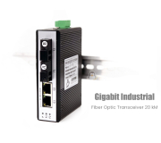 Gigabit Industrial Fiber Optic Transceiver 2 GE + 2 SC (20KM)