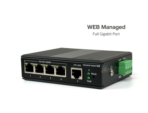 Gigabit Industrial Managed Switch 5 Port (Smart WEB)